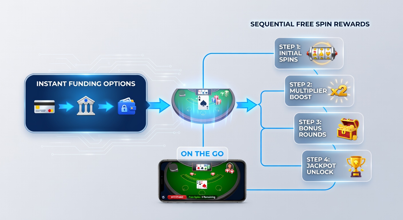 Darstellung mobiler Blackjack-Sitzungen mit Echtzeit-Finanzierungsoptionen und Free-Spin-Ketten auf Smartphone-Displays