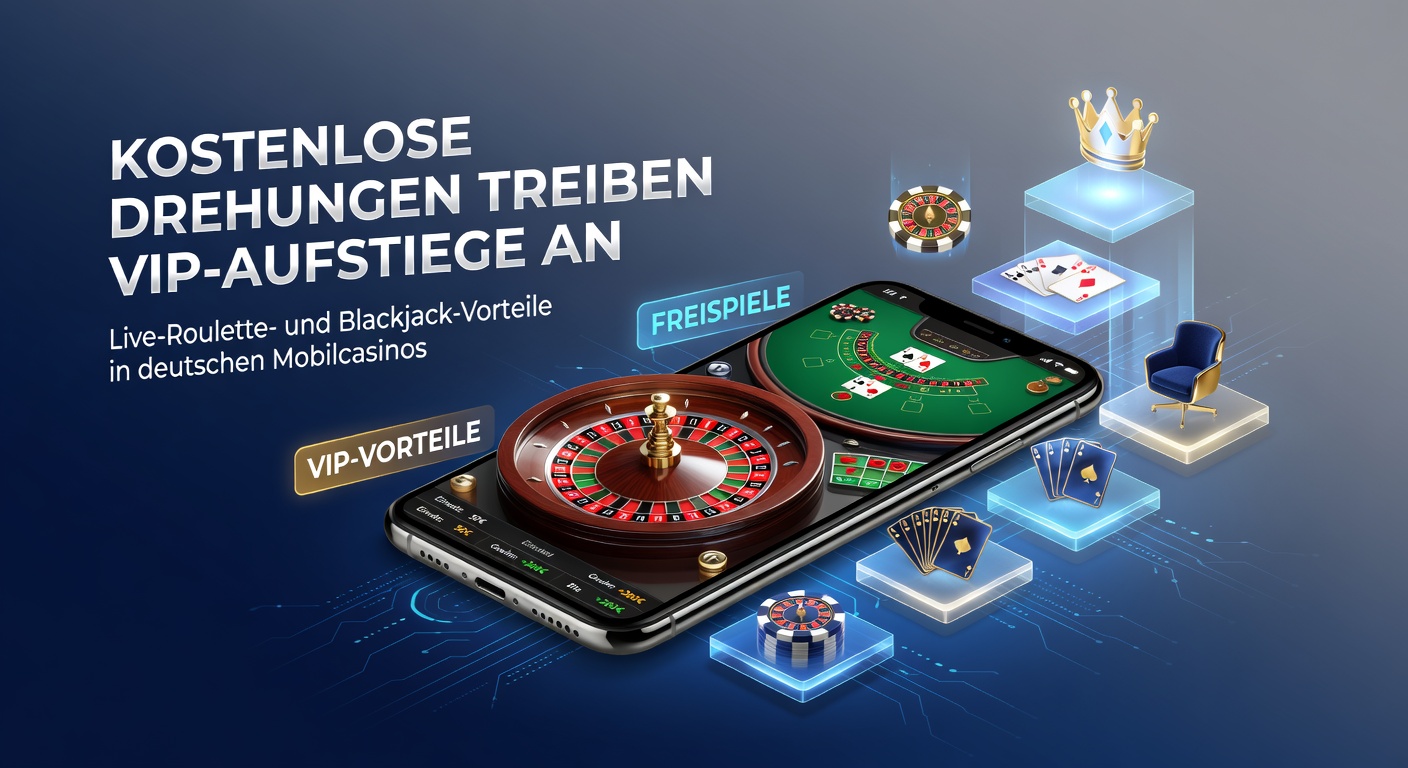 VIP-Spieler am Live-Blackjack-Tisch mit Free Spins-Banner auf Mobile-Gerät