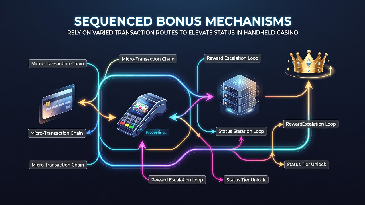 Beispiel für Transaktionsnetzwerke und Bonusprogression in Handheld-Casino-Systemen