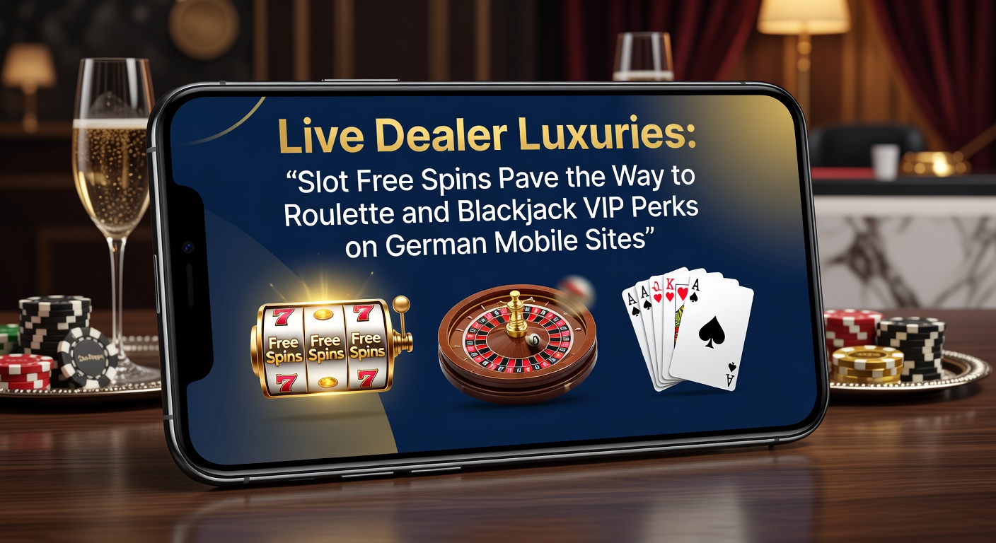 Smartphone mit Live-Dealer-Roulette-Tisch und Slot-Free-Spins-Angebot auf einer deutschen Mobile-Casino-Plattform
